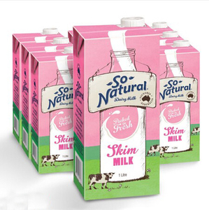 澳洲 澳伯顿(So Natural)原装进口牛奶 脱脂整箱纯牛奶 1Lx12盒