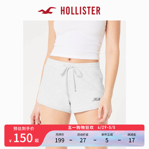 Hollister24春夏新款抽绳毛圈布休闲运动风海豚短裤 女 355922-1