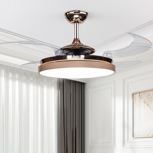 名家汇吊扇灯隐形风扇灯餐厅客厅卧室48寸现代轻奢装饰电风扇吊灯