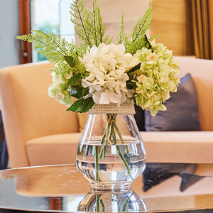 北欧式小清新绣球花花束仿真花假花干花花瓶插花餐桌客厅茶几摆设