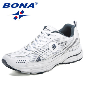 BONA运动鞋男网面户外休闲鞋透气男士大码减压登山鞋男款跑步鞋子