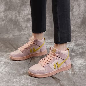 ins嘻哈高帮鞋女韩版 潮酷2021秋冬爆款aj休闲板鞋情侣街拍运动鞋