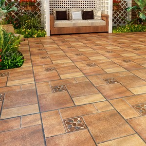 美式乡村田园仿古砖600x600阳台防滑瓷砖户外露台庭院花园地板砖