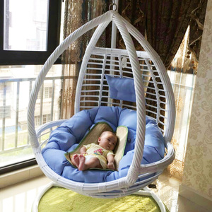 吊椅藤椅摇篮秋千室内卧室鸟巢成人阳台欧式单人懒人家用吊篮加粗