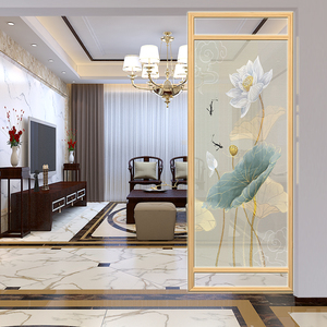 北欧屏风隔断墙客厅简约现代小户型实木入户玄关酒店卧室半透座屏