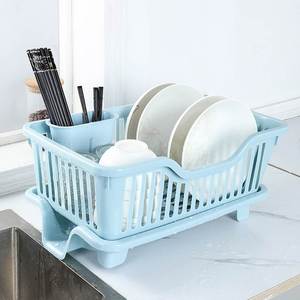 厨房台面碗碟沥水篮水槽置物架餐具家用碗筷盘子滤水收纳盒晾碗架
