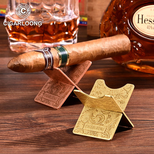 cigarloong茄龍雪茄烟托轻巧便携不锈钢开合托架精美礼盒装cl-099