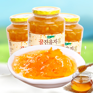 韩国进口KJ蜂蜜柚子茶1000克即食早餐饮料营养原装冲饮原装饮品茶