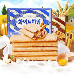 swag food韩国进口克丽安榛子奶油巧克力威化夹心饼干解馋小零食