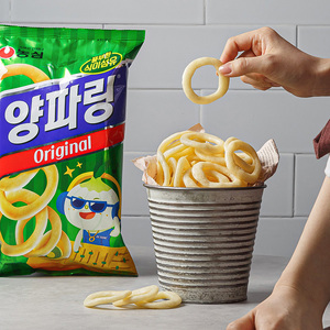 韩国食品农心洋葱圈80g休闲膨化原味追剧儿童点心美味进口零食
