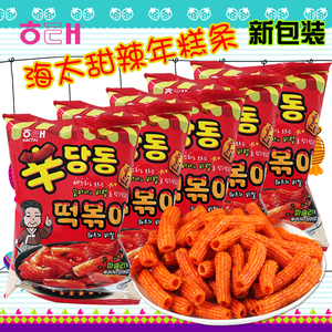 韩国食品海太年糕条110g*6袋香甜辛辣条进口零食点心膨化酥脆可口