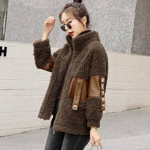 泰迪棕羊羔毛外套