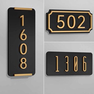 亚克力门牌号码牌家用创意个性定制房间号房号数字贴订制酒店包厢高档