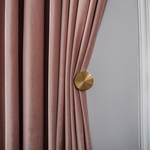 皇家真丝绒窗帘轻奢北欧简约现代高档卧室少女新婚客厅绒布遮光布