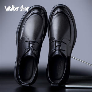 Walker Shop奥卡索奢侈品男鞋大牌圆头皮鞋男真皮正装商务休闲鞋