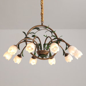 美式吊灯客厅田园风格水晶温馨卧室灯具创意欧式简约北欧餐厅吊灯