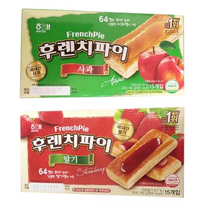 韩国进口 海太千层草莓/苹果/巧克力味果酱派糕点蛋糕192克15小包