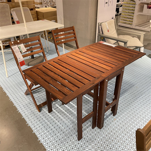 ikea/宜家阿普莱诺连璧户外折叠桌椅子躺椅椅子带扶手翻板吧台桌