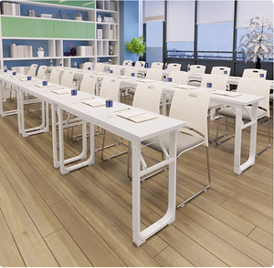 教育机构折叠培训桌椅长条桌学生辅导补习班双人会议桌组合课桌椅