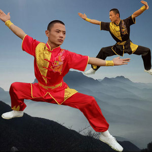 武术服装功夫练武服表演服男训练功服比赛运动会开幕式套装演出服