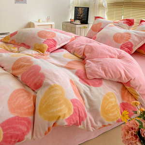 加厚牛奶绒被套单件冬季双面加绒珊瑚绒法兰绒面儿童被罩单人学生