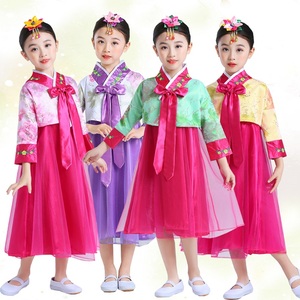 儿童韩服女童朝鲜族舞蹈服少数民族演出表演服装大长今摄影服装