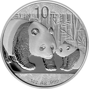 上海集藏 2011年熊猫金银纪念币 1盎司银币 999足银世界投资币