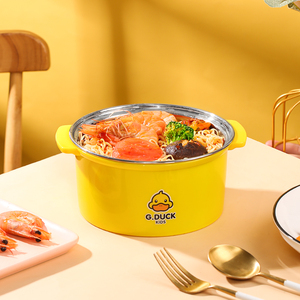 小黄鸭火锅家用一体学生宿舍煮面小锅迷你小型多功能电煮锅一人食