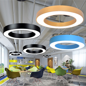 朗橘led圆环吊灯酒店大堂办公室圆圈店铺商用健身房大厅定制灯具