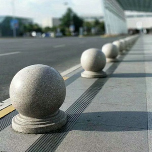 挡车石头球花岗岩天然石材圆墩广场路障石桩阻车中式加工石球圆球