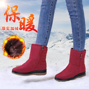 雪地靴女2023年新款棉靴加绒加厚妈妈棉鞋防水防滑保暖短靴雪地鞋