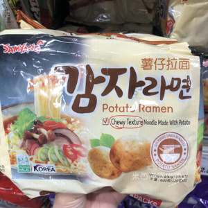 香港代购 韩国进口SAMYANG三养 薯仔拉面微辣 方便速食汤面 5包装