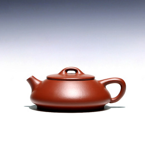 【畅陶】宜兴紫砂壶泡茶壶马小琴全手工紫砂茶壶朱泥扁瓢170cc