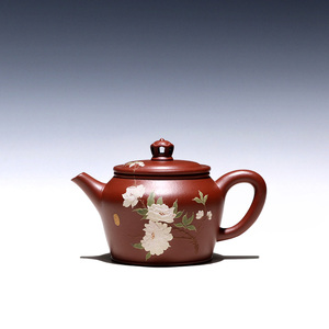 牡丹紫砂壶全手工