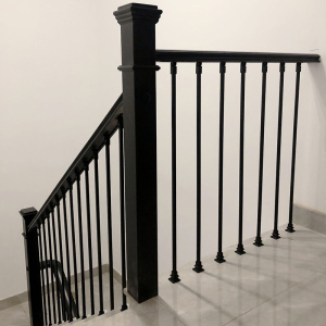 台州铁艺楼梯扶手定制简约现代实木防护栏阁楼走廊围栏杆loft护栏