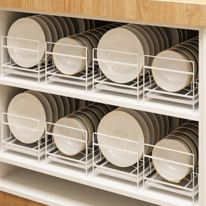 厨房置物架橱柜内置碗碟架家用小尺寸抽屉碗盘收纳架小型台面沥水