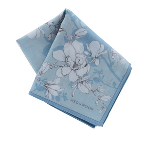 日本制进口wedgwood韦奇伍德女士印花纯棉手帕手绢方巾汗巾玉兰花