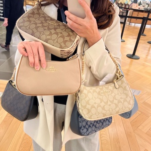 【麦琪北美代购】coach/蔻驰teri腋下包单肩包斜挎半月包大麻将包