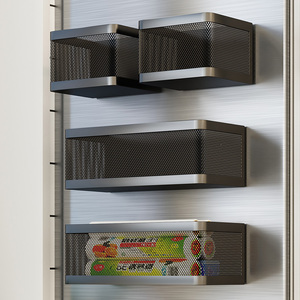 磁吸收纳盒冰箱侧收纳磁性置物架厨房吸铁石挂架子篮筐多功能神器