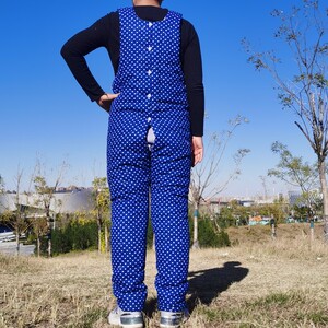 金诺儿2012淘宝墨绿色手工加厚纯棉碎花背带棉裤中老年孕妇护胸腰