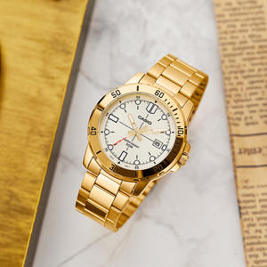 卡西欧金色手表钢带