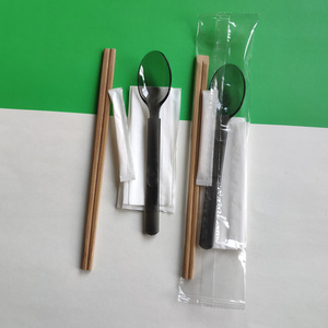 一次性筷子勺子牙签四件套装独立包装外卖打包餐勺竹筷子长柄拌饭