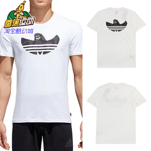 阿迪达斯 三叶草 shmoo warp 幽灵大logo 运动休闲短袖t恤 cf3110