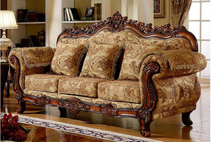 欧式沙发高档奢华大小户型美式布艺沙发全实木雕花客厅组合可拆洗