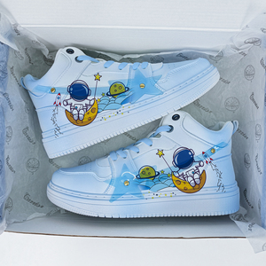 回力ow联名星空宇航员板鞋子男秋季新款情侣限量休闲爆改小白鞋潮