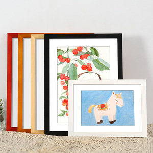 实木相框挂墙16寸20海报照片装裱8k开4k画框a4a3素描作品展示外架