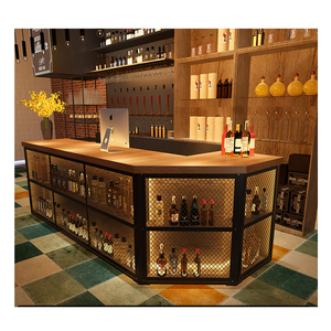 工业风收银台铁艺 吧台柜商用小型前台柜 店铺接待台转角酒吧吧台