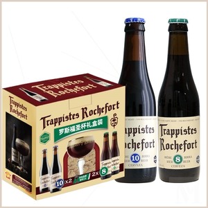 罗斯福(Rochefort) 圣杯礼盒 修道士精酿 啤酒330ml*4瓶+酒杯