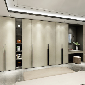 百得胜全屋定制家具现代简约定制衣柜整体衣帽间实木卧室推拉门板