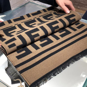 正品代购fendi/芬迪围巾女经典老花ff字母羊绒流苏羊毛披肩围脖男